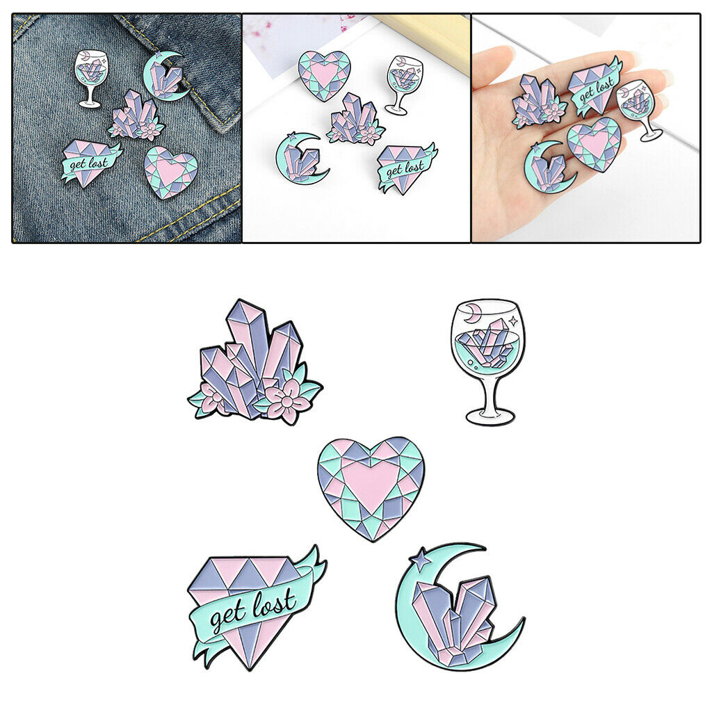 5x Brooch Pin Corsage Chiffon Clips Women Wedding Party Charms Jewelry Gift