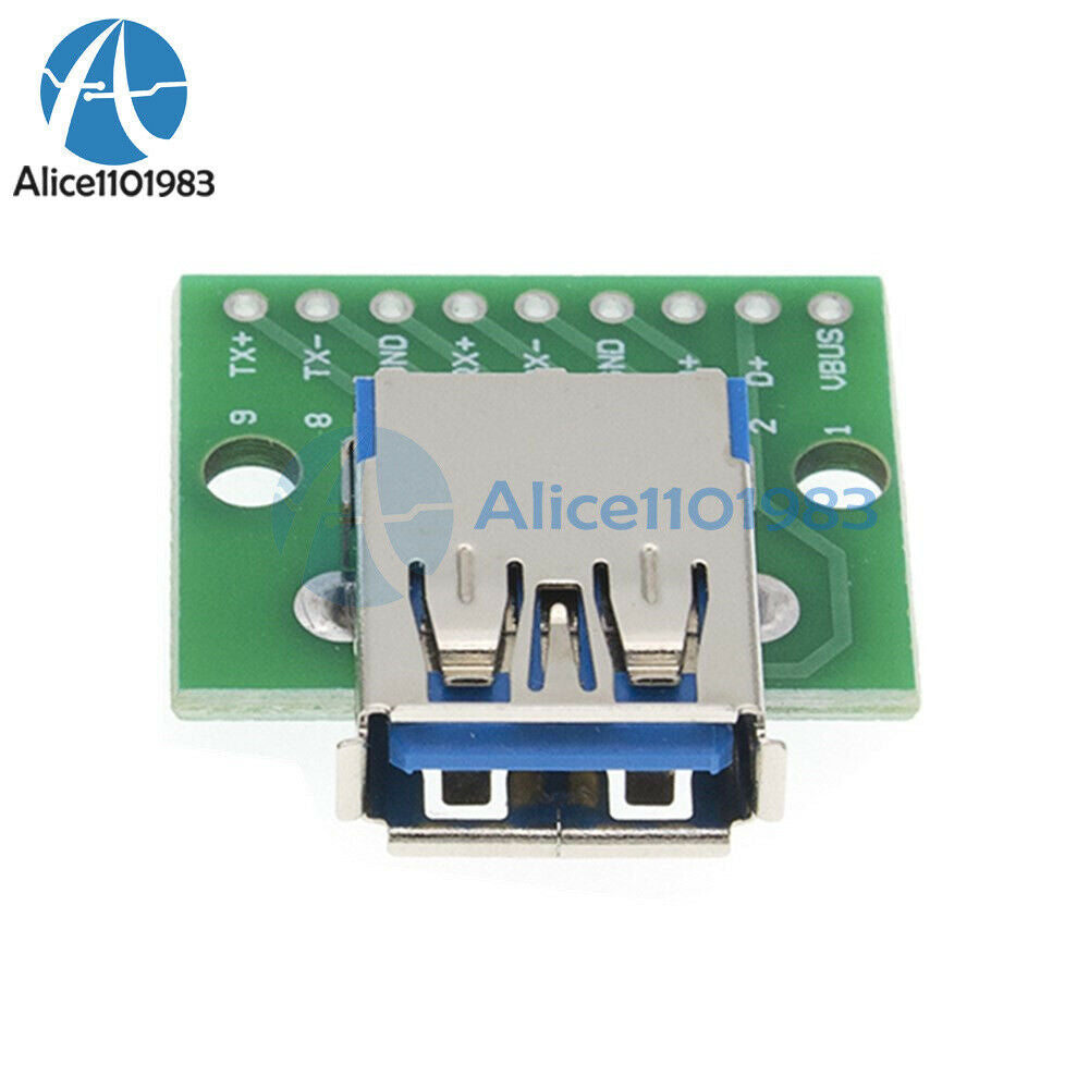 USB 3.0 3.1 Female to DIP Adapter PCB Module Connector Converter For Arduino