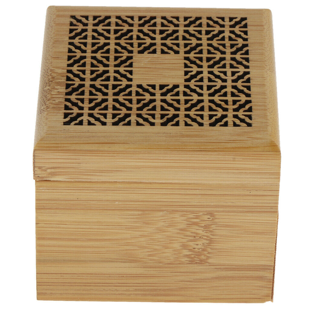 Hollow Bamboo Incense Stick Burner Wooden Box Censer Stove for Home Style 01