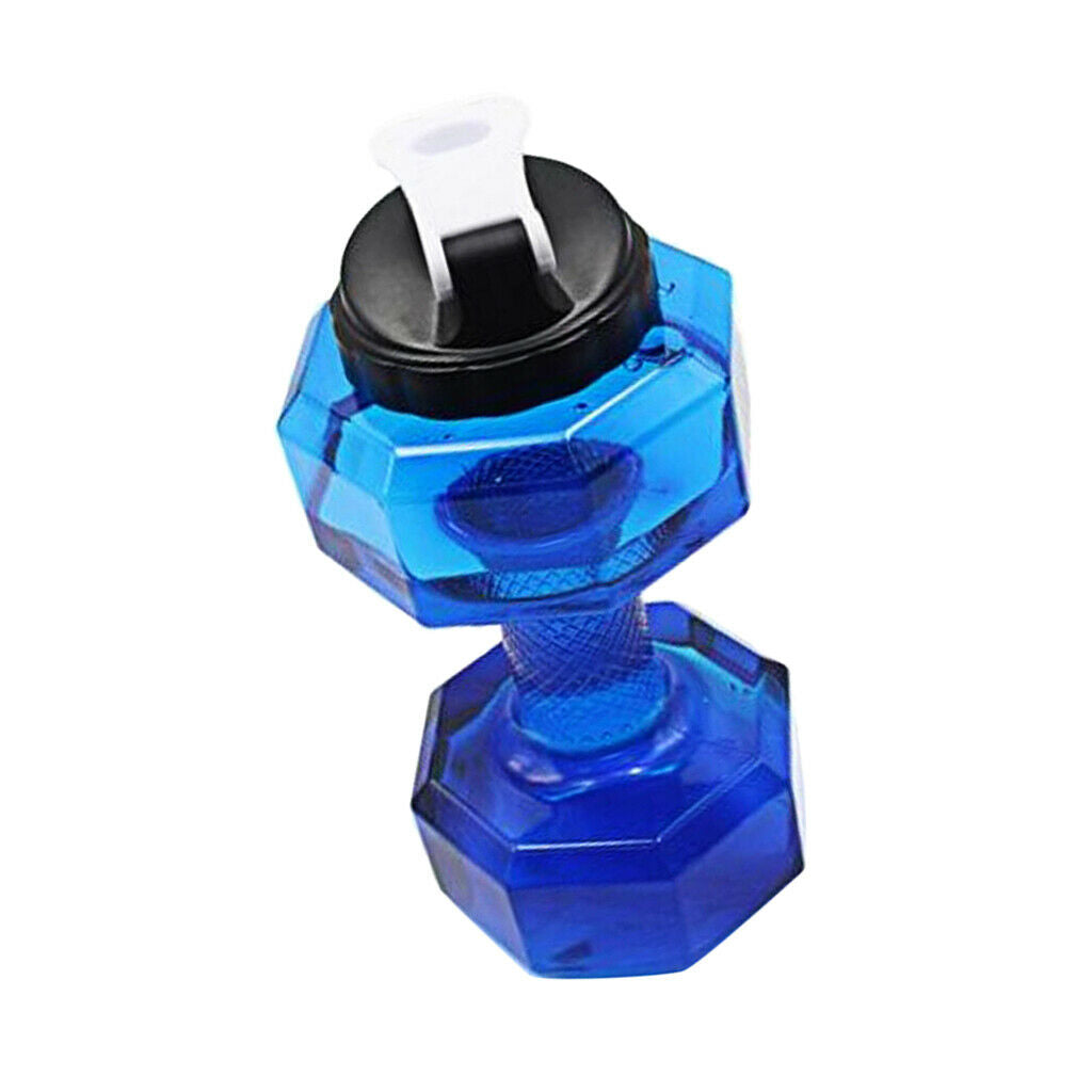 2pcs 2.2L Dumbbell Transparent  Cup Exercise Water Workout Bottle Fitness Gym