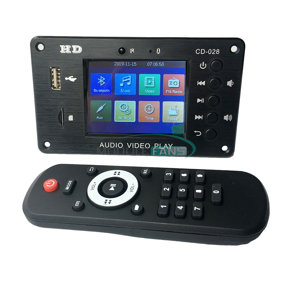 2.8'' MP5 Stereo Audio-Decoder Board 5.0 Bluetooth Calls HD Video Player For Car