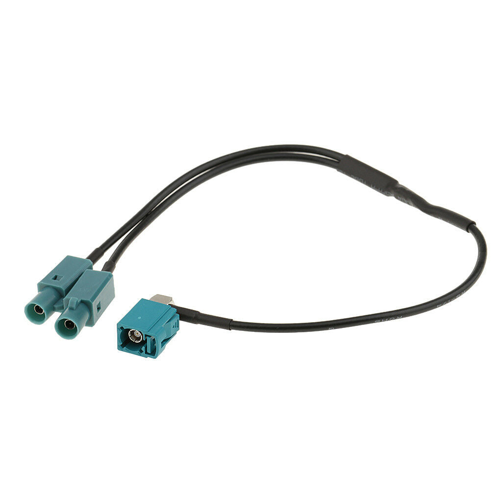Car 2 Male Fakra to 1 Female Car Radio Aerial Antenna Adapter for VW