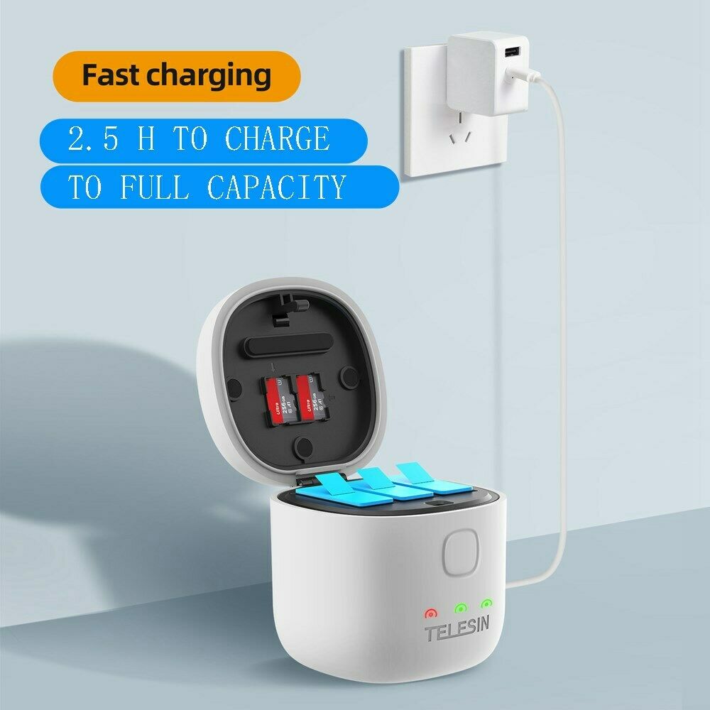 Telesin Waterproof Storage Charging Box Allin For Hero9 Camera Gopro 9/10 FP6