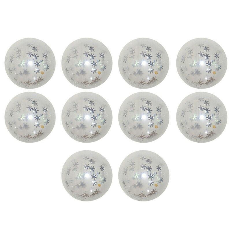 10pcs Christmas New Year Frozen Snowflake Latex Balloons Birthday Party Wedding