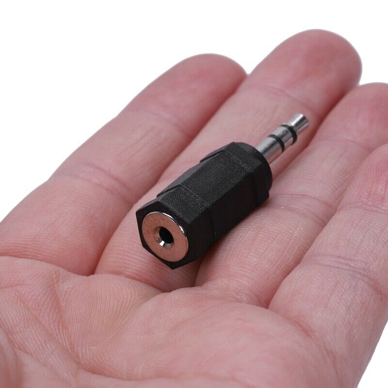 2.5mm Stereo Female to 3.5mm Stereo Male Plug Jack Audio Adapter, Black N7P6