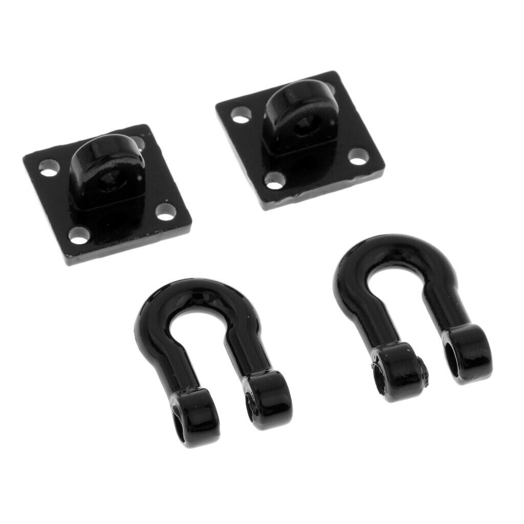 2Pcs Metal Winch Shackle D-Rings Accessories for   D90 1:10 RC Crawler -