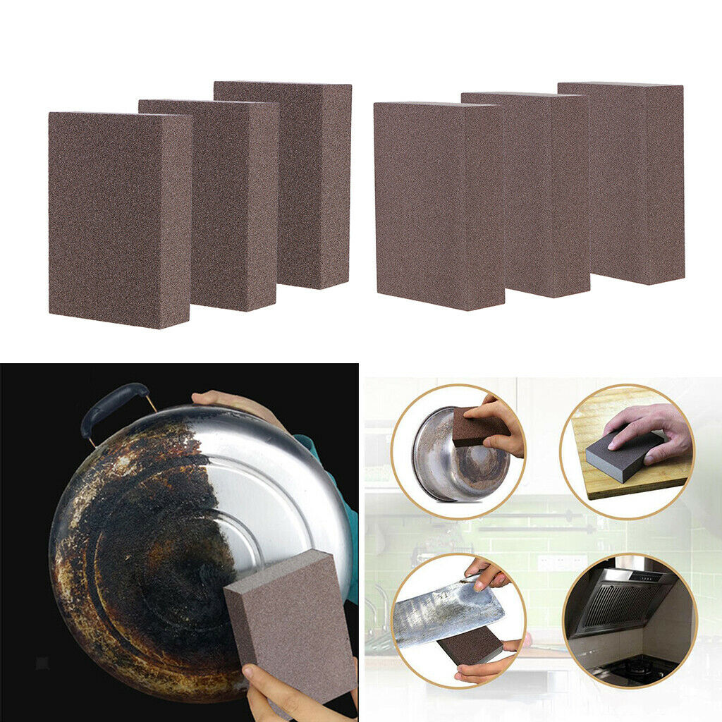 6x 6Pcs Abrasive Sanding Sponge Block Sandpaper Pad Kitchen Wood Surfaces