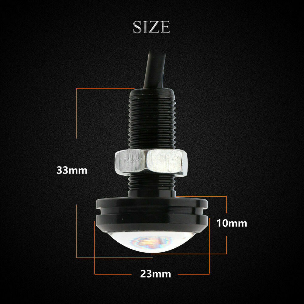 4X White/Amber 4014 12SMD Eagle Eye LED Car Daytime Running Light Backup Signal
