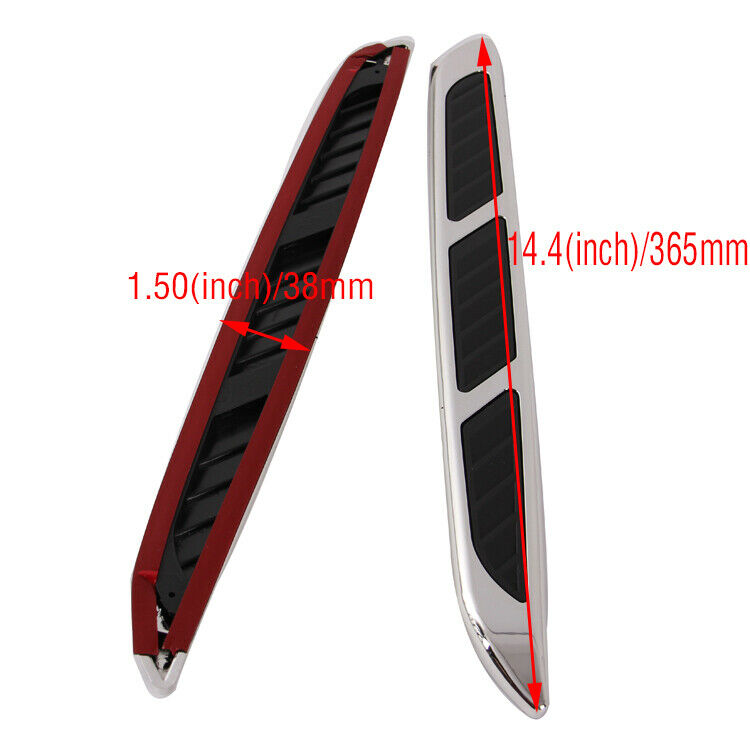 Pair Car Decorative Air Flow Intake Hood Scoop Vent Bonnet Cover Universal