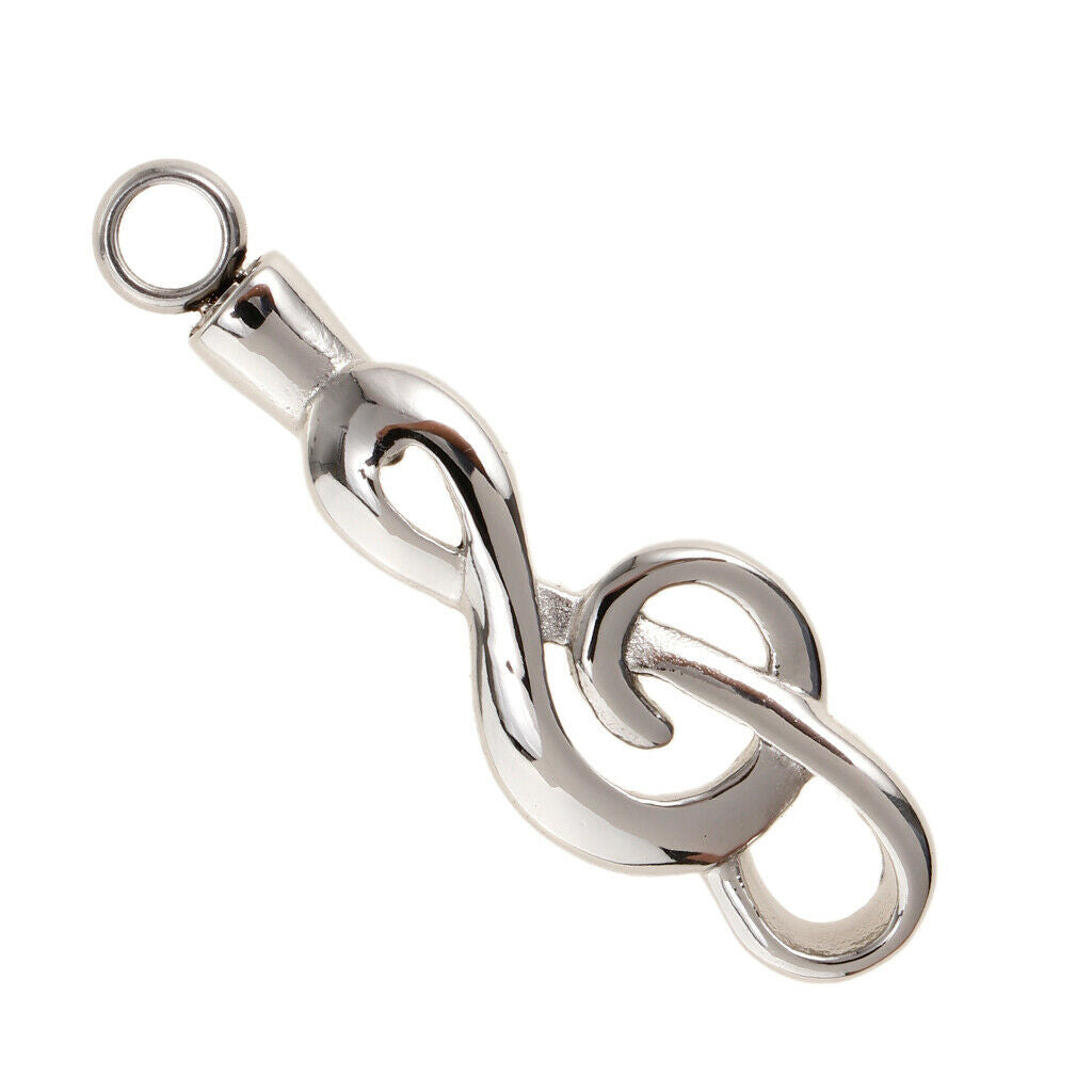 Prettyia Stainless Steel Music Note Shape Ash Urn Pendant Memorial Cremation