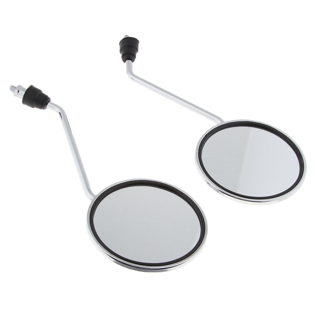 2pcs Round Rearview Mirrors for Motorcycle Cruiser Chopper ATV Scooter 8mm