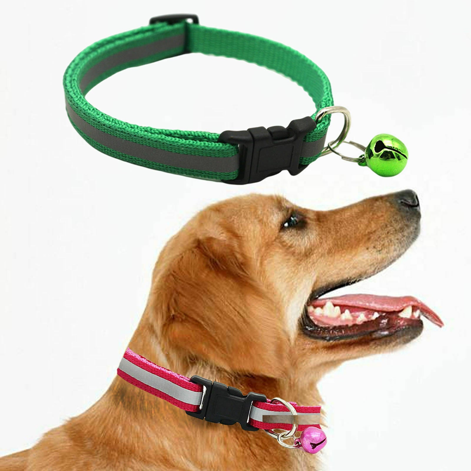 1Pcs Pet Dog Cat Luminous Collar Reflective Patch Collar Night Collars - Dark