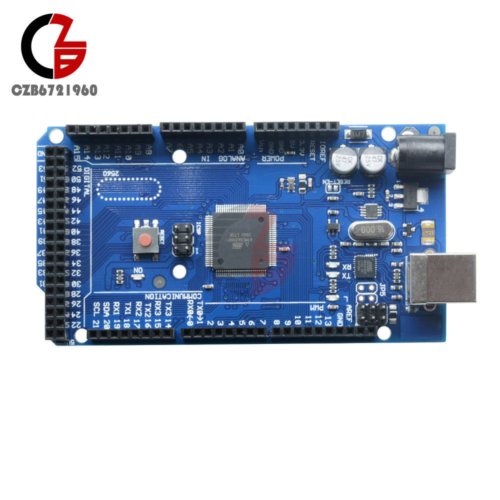 2PCS MEGA 2560 R3 ATMEGA2560-16AU ATMEGA16U2 Board + USB Cable