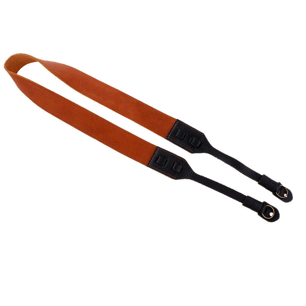 brown&black Genunie Leather Camera Shoulder Neck Strap Belt F   SLR DSLR