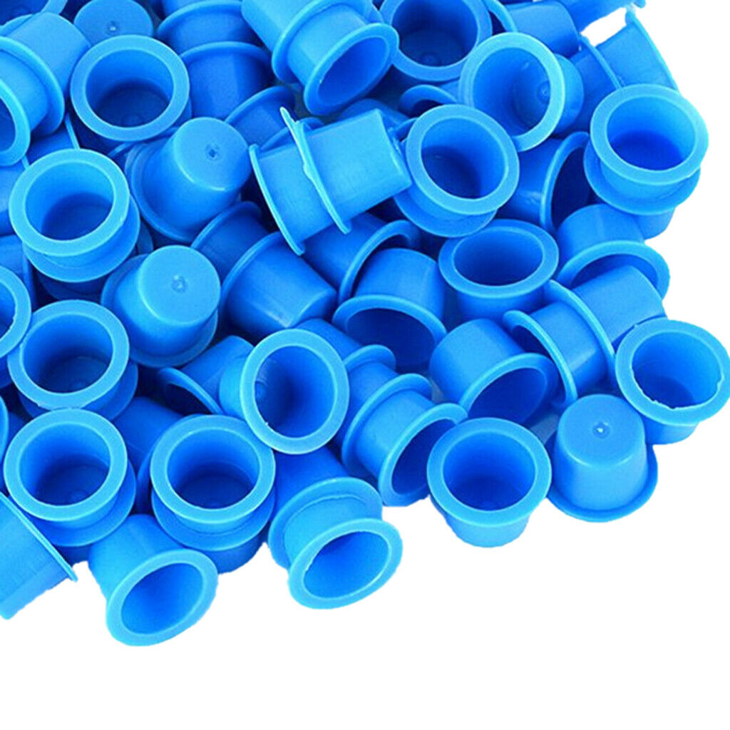 200 Pieces Disposable Plastic Tattoo Cup Pigment Ink Holder Medium Size