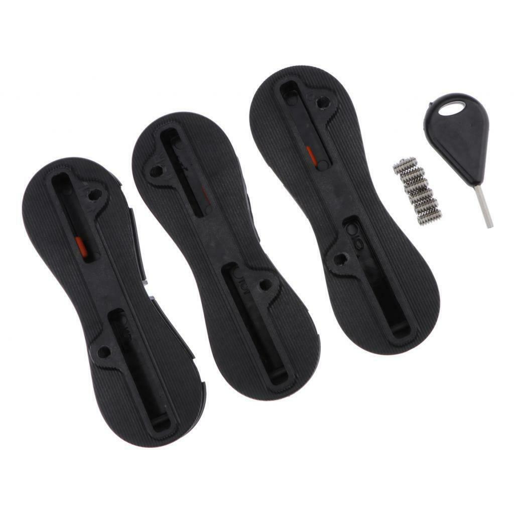 3Pcs Surfboard Fin Box & 6Pcs Stainless Steel Fin Screw and 1 Fin Key for