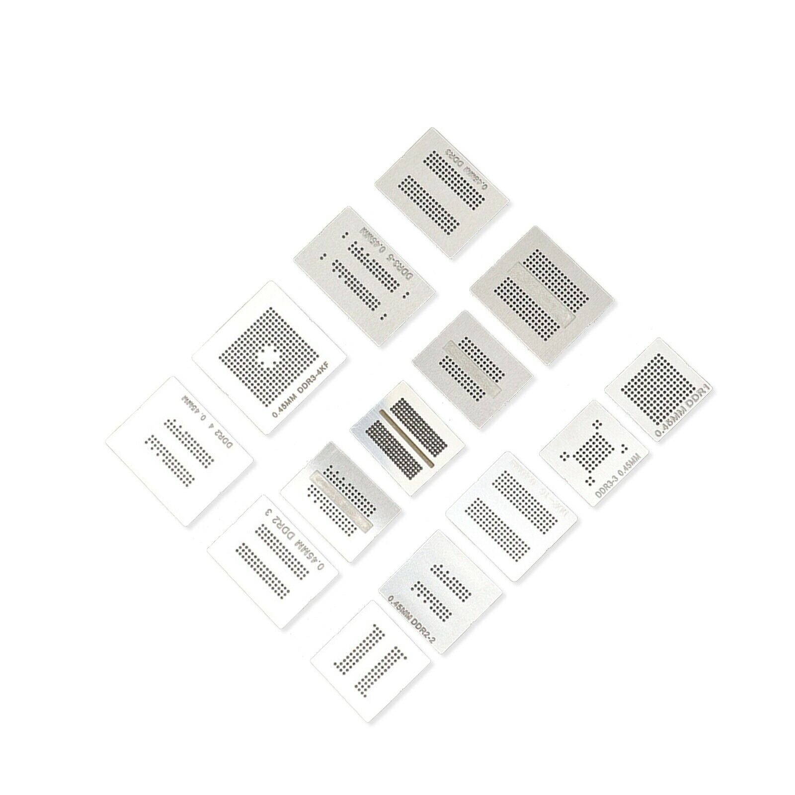14pcs* DDR1 DDR2 DDR3 DDR4 DDR5 GDDR5X FBGA190 GDDR6 FBGA180 BGA Stencil Sturdy