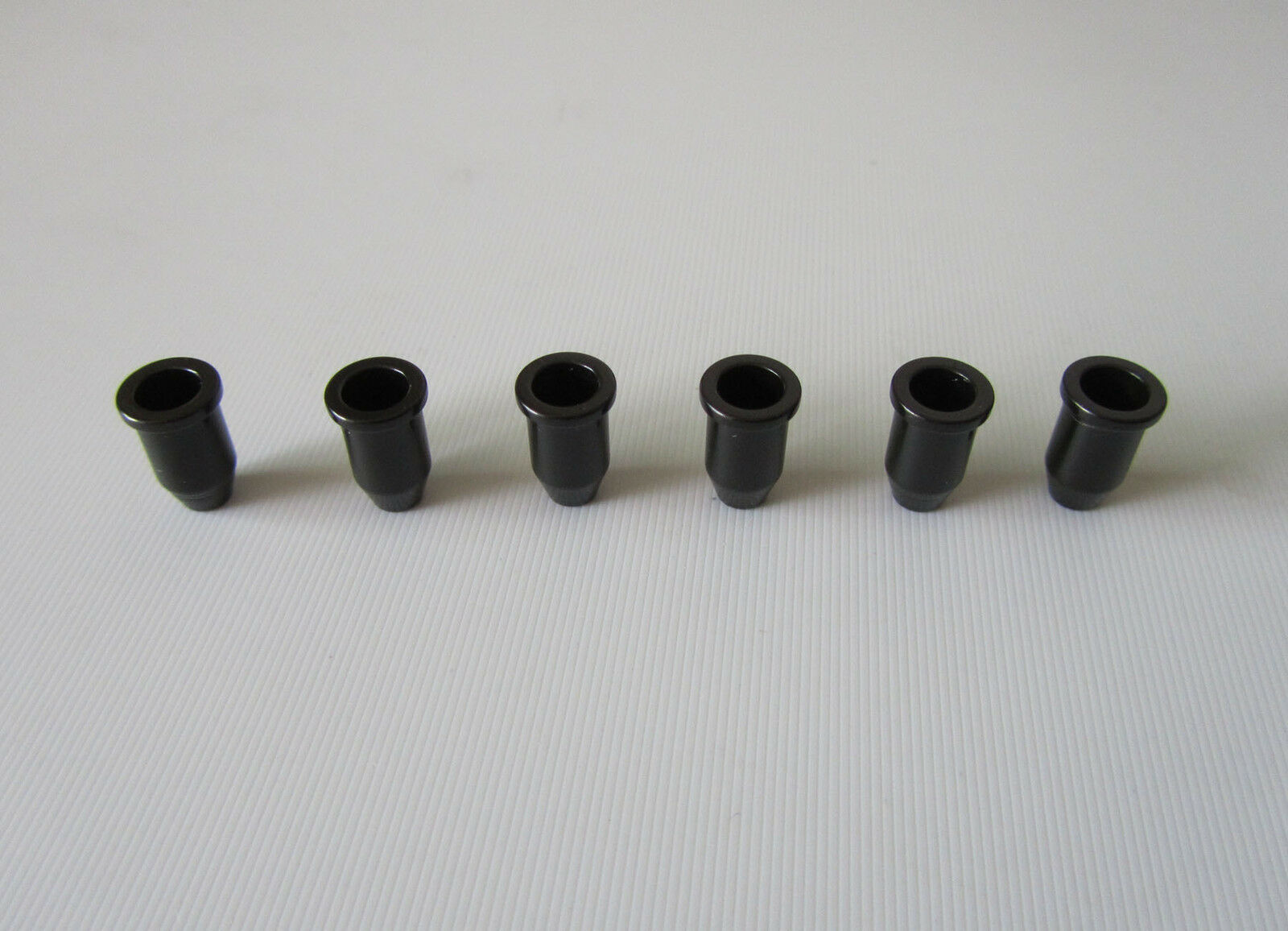 6x Black Guitar String Through Body Ferrule 1/4" String Ferrules for Telecaster