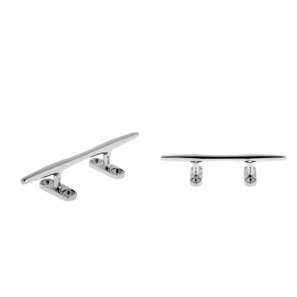 2pieces Stainless Steel Marine Boat Yacht Deck Dock Sleek Line Rope Cleat 8