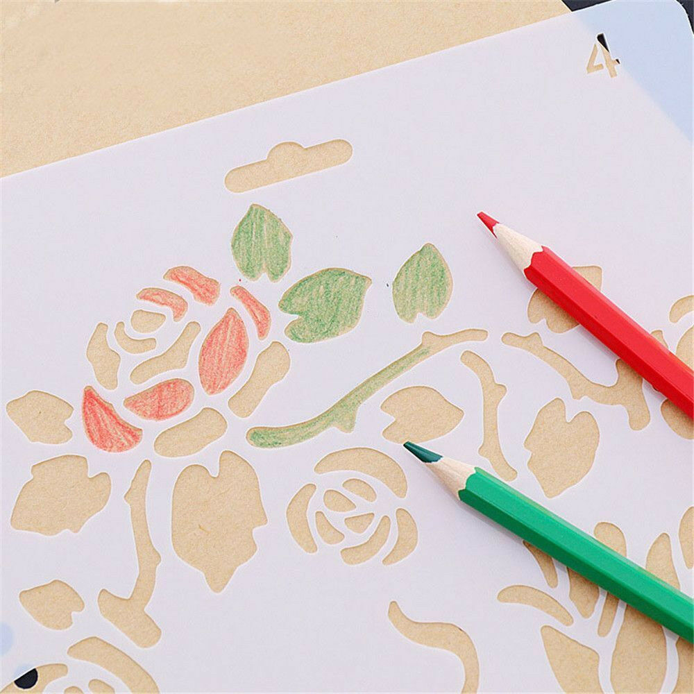 7 Patterns Craft Embossing Template Wall Painting Layering Stencils Scrapbooking