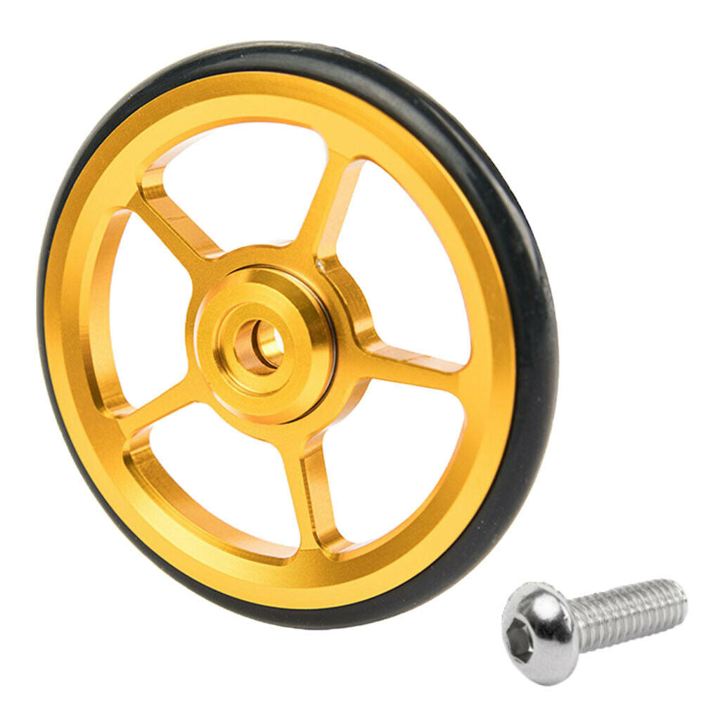 2x Alloy Bike Easy Wheels 6cm Bicycle Modification Replacement for Brompton