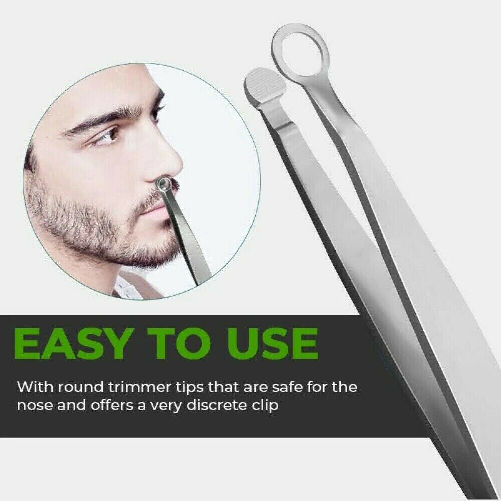 Men Universal Nose Hair Trimming Tweezers Stainless Steel Eyebrow Nose Hair Cut