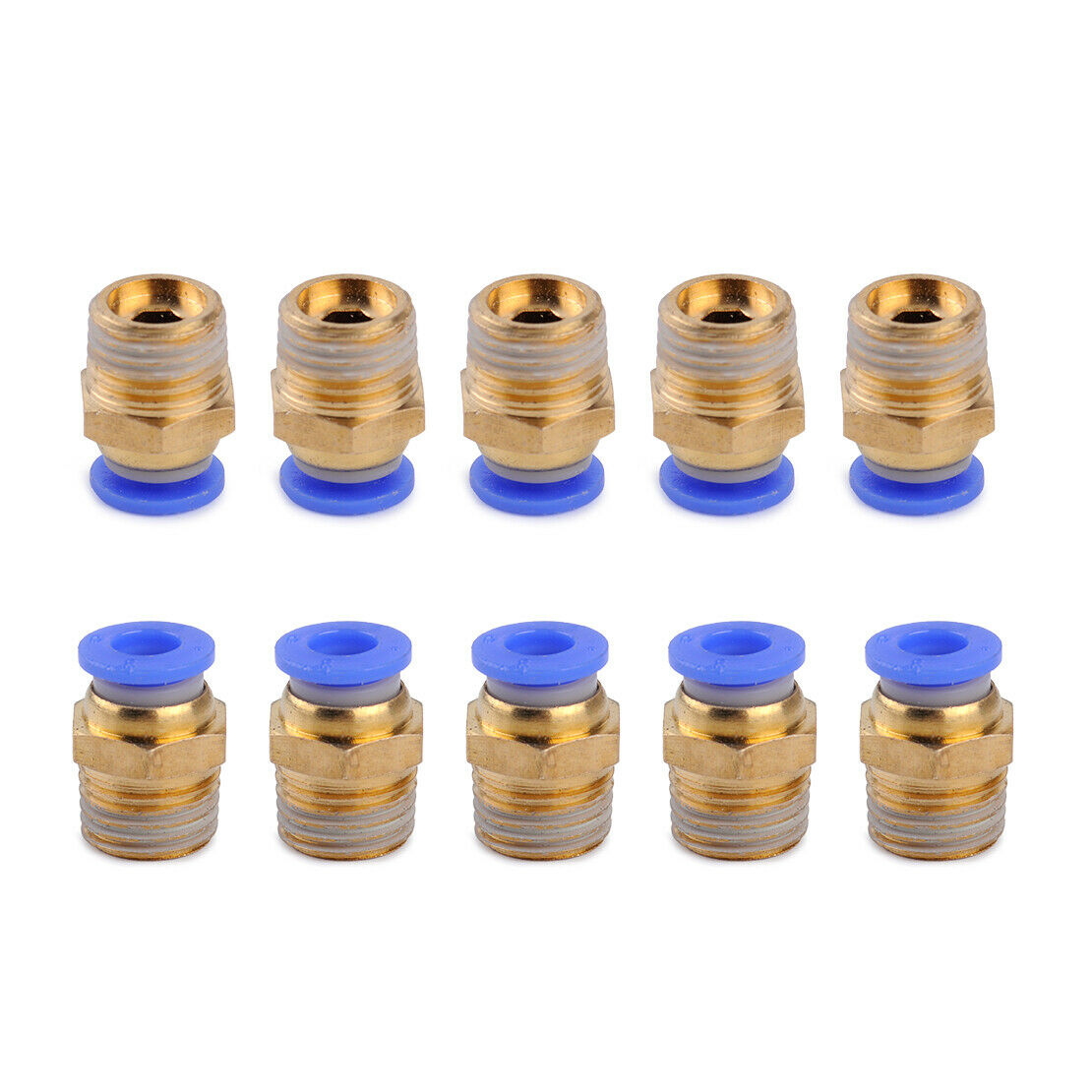 10x 6mm to 1/4BSP Male Thread Pneumatic Tubing Push In Quick Fittings PC6-02 An