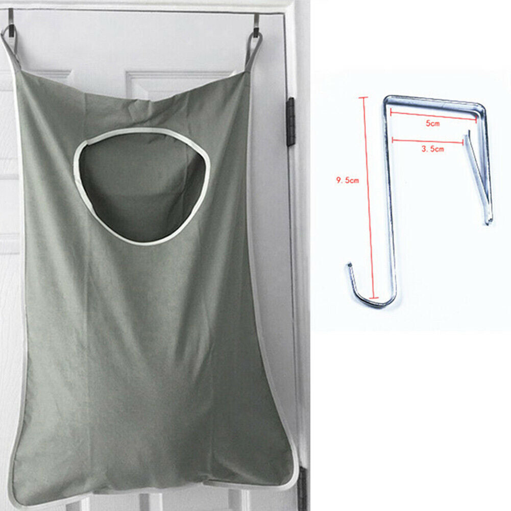 Hanging Laundry Bag Door Behind Washing Cloth Storage Basket Hamper Foldable HN