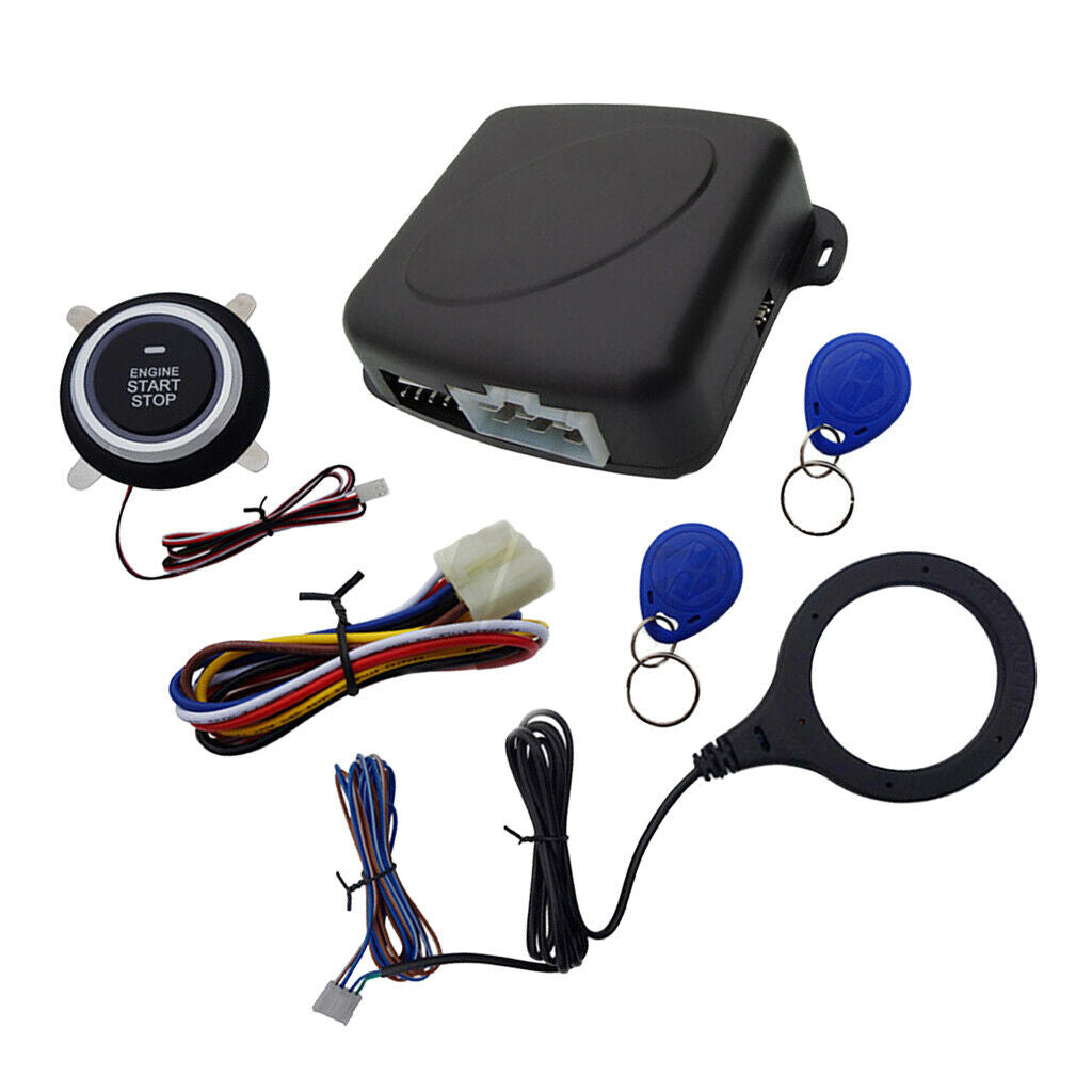 Auto Keyless Entry Engine Start Alarm System Push Button Remote Starter Stop