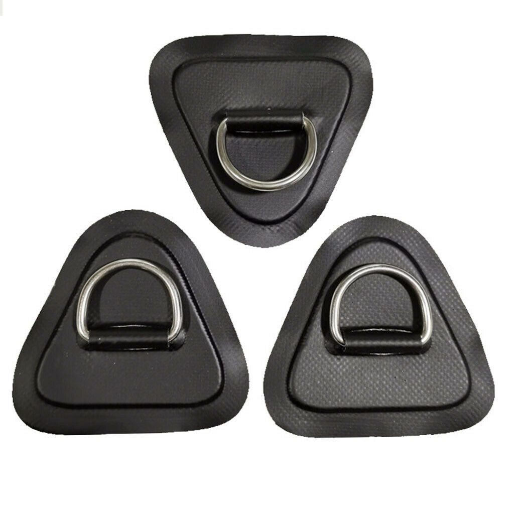 6-Pieces StainlessSteel Kayak D-Rings Buckle Circular D-Ring PVC Patch for