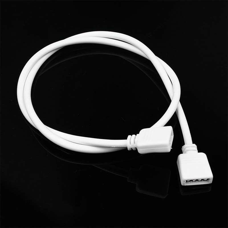 3FT White 1M 4 Pin Extension Connector Cable Wire For RGB 5050 3528 LED Strip /C