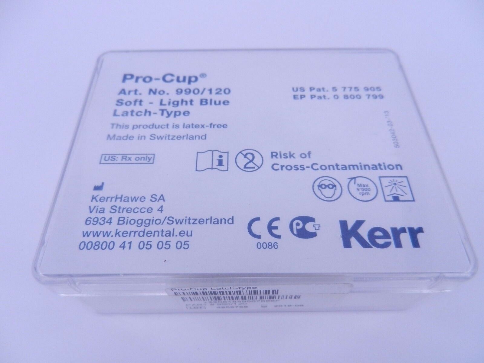 Dental Kerr Pro-Cup Prophy Cups Polishing Latch-Type pack of 120 latex-free