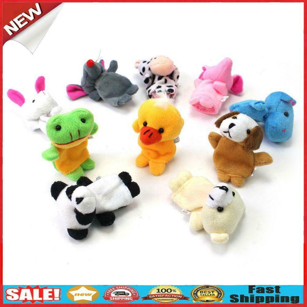 Chinese Zodiac 12 Animals Finger Puppets Plush Toys Kids Baby Play Toys @