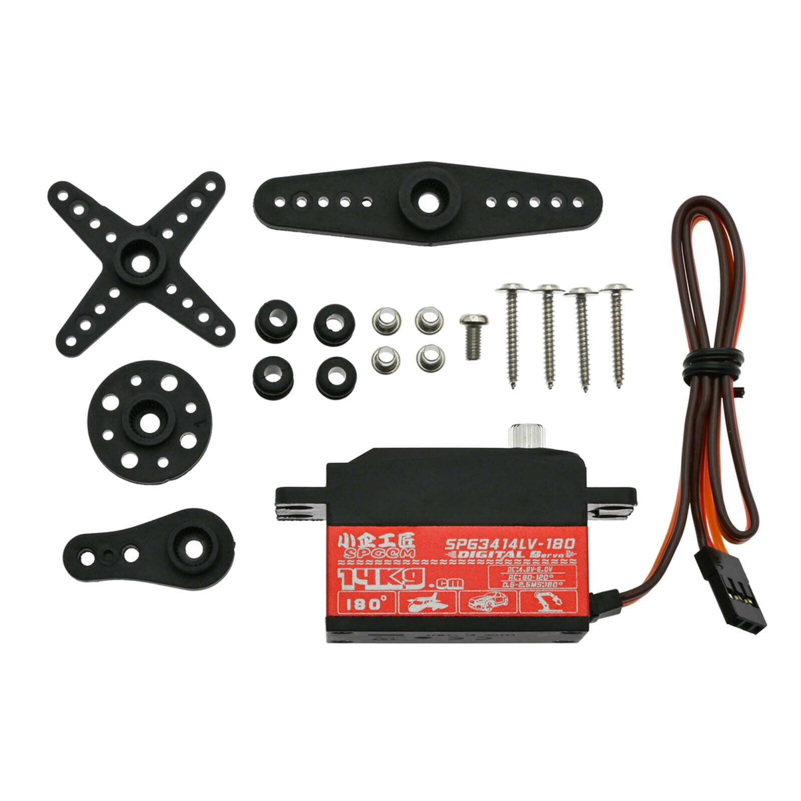 SPG3414LV 14KG Servo Motor for RC Buggy Trucks Fixed-wing Aircraft Accs