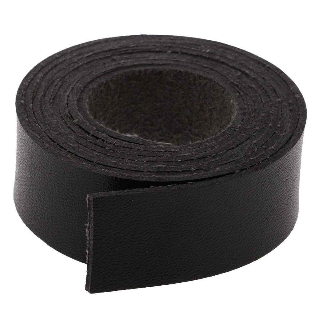2m PU Leather Strip Strap Leather Craft Belt Handle DIY Craft Black 20mm