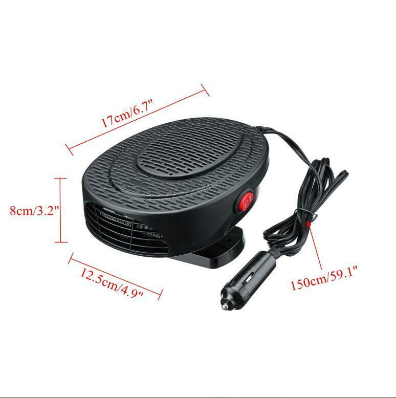 500W 12V Portable Auto Car Heater Heating Dryer Fan Defroster Demister Warm