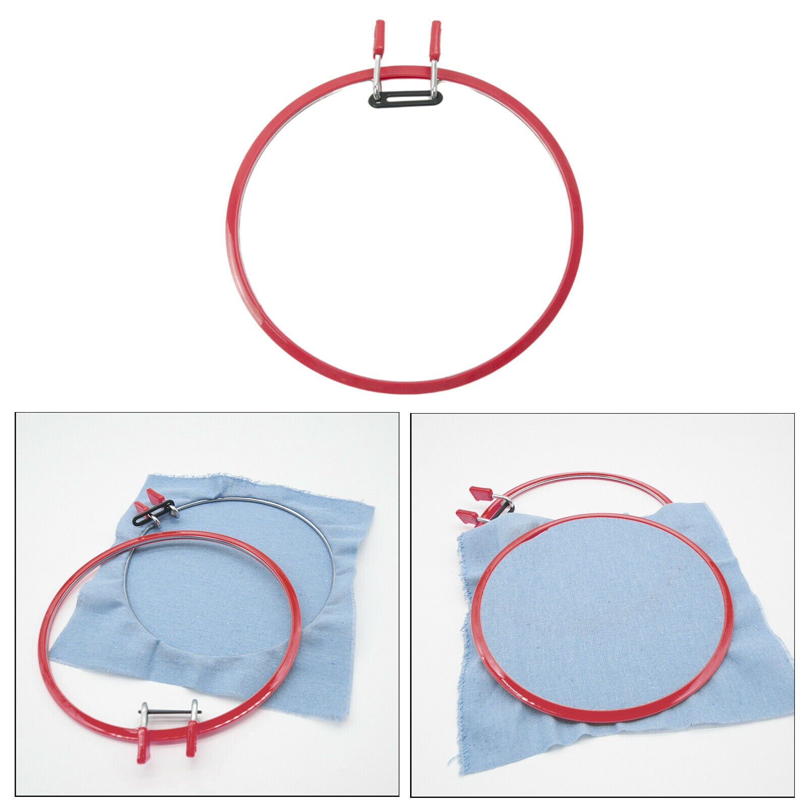 3pcs 8.7'' Embroidery Hoop Plastic Spring Tension Frame Kid's Art Household