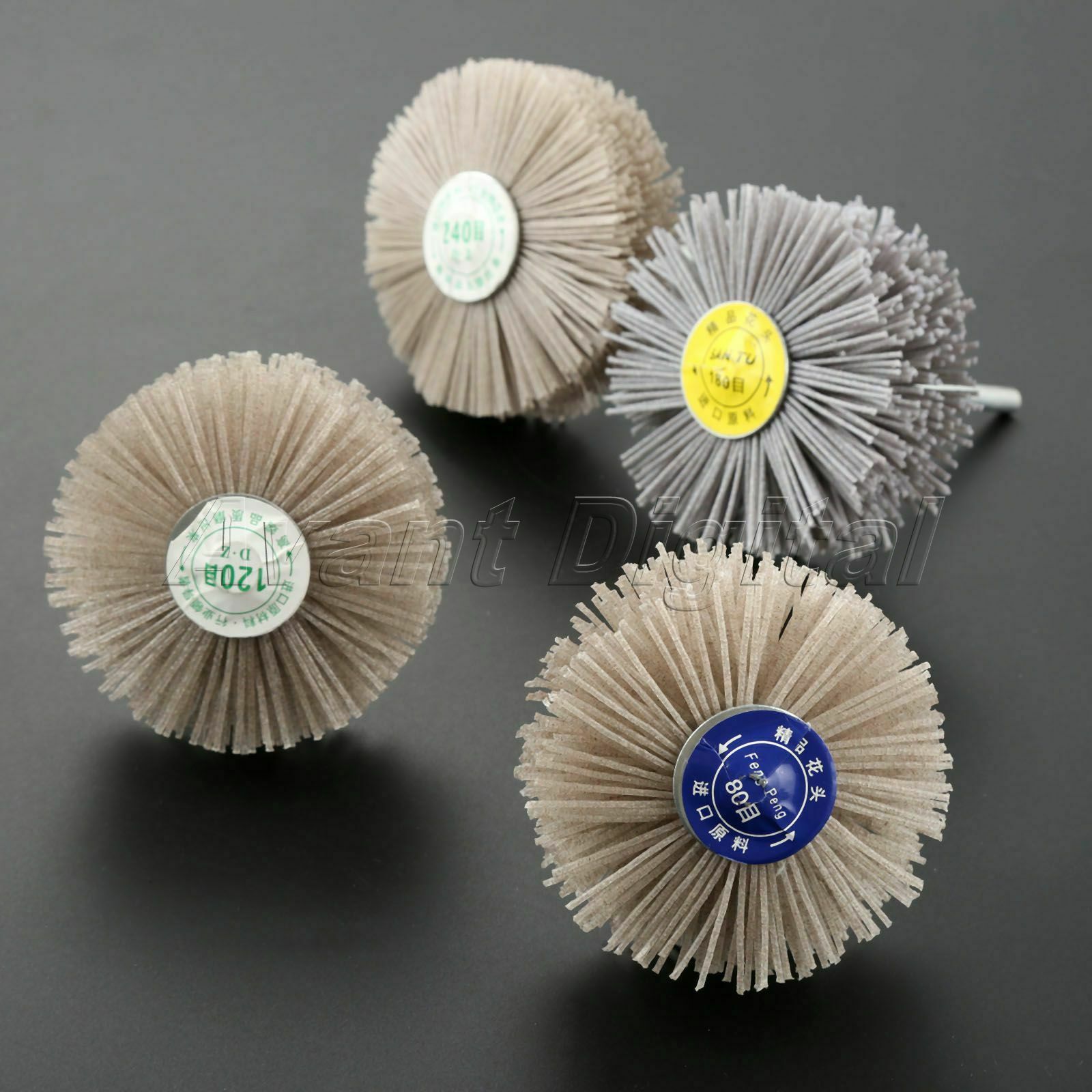 Grinding Wood Metal Stone Jewelry Polishing Wheel Brush Rotary Tool 80-240# Grit