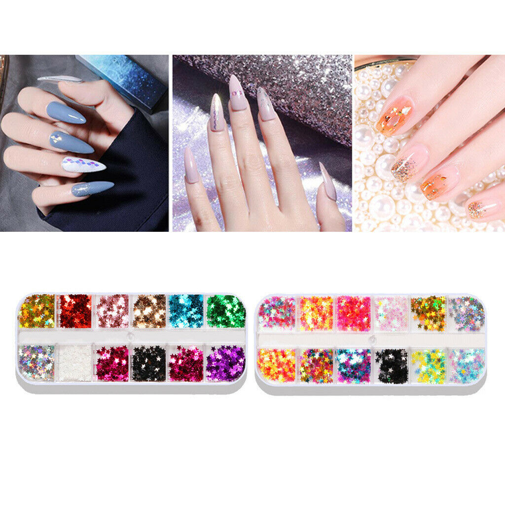 Professional DIY Nail Paillettes Foil Flakes Manicure Nails Art Glitter