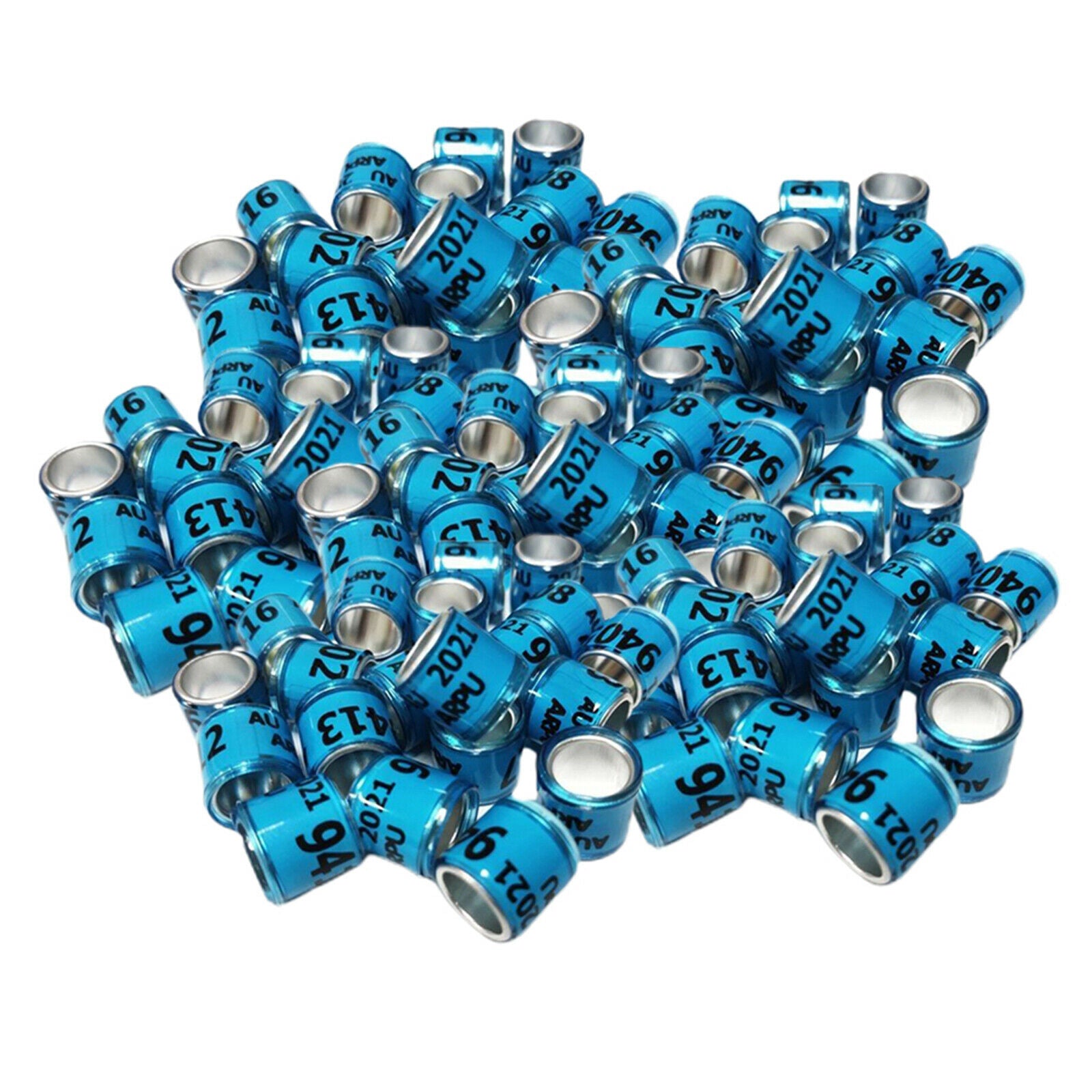 300Pcs 2021 Aluminium Racing Pigeon Leg Rings Bands Numbered 8mm for Poultry