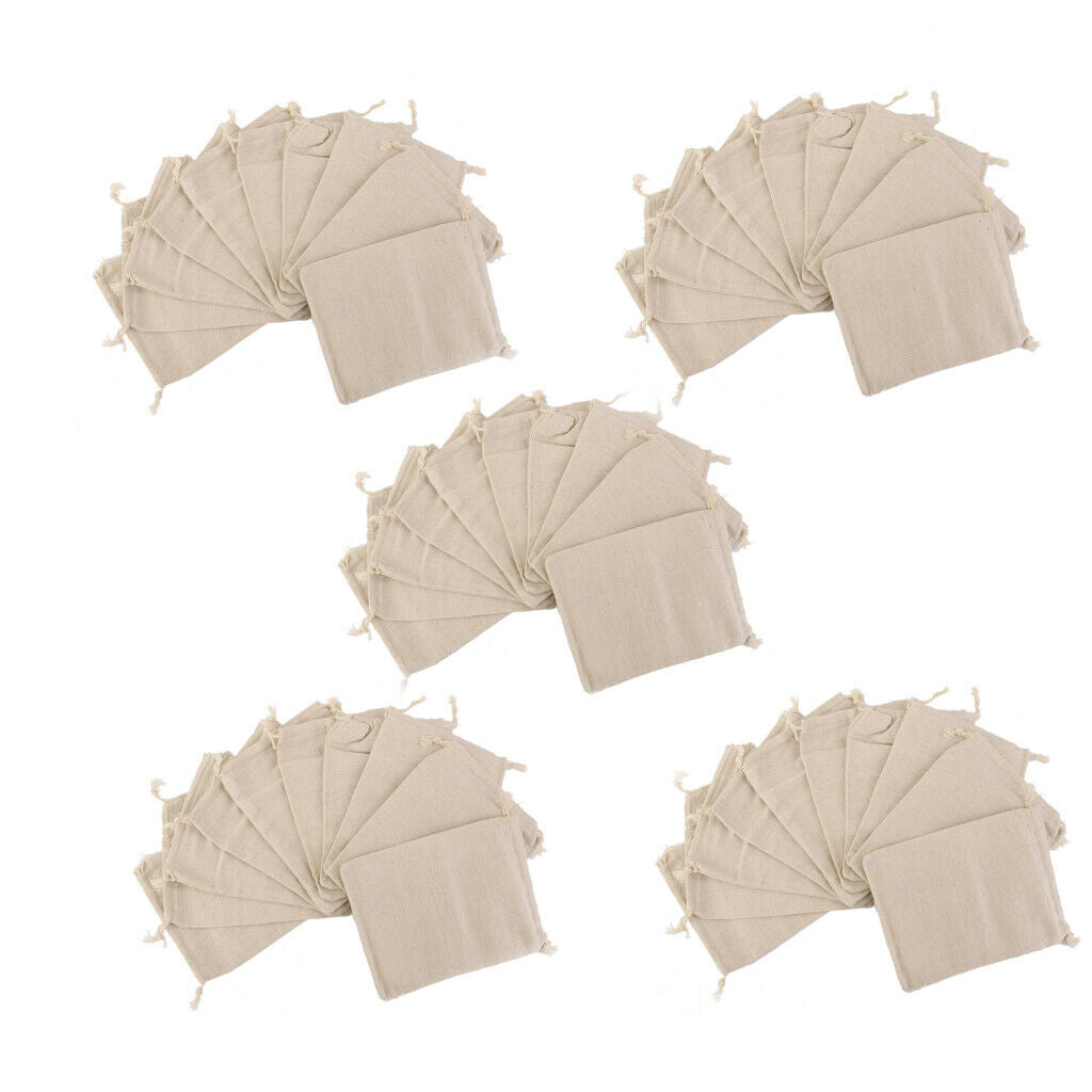 50Pcs Small Burlap Jute Bags Gift Jewelry Pouches for Wedding DIY Snacks