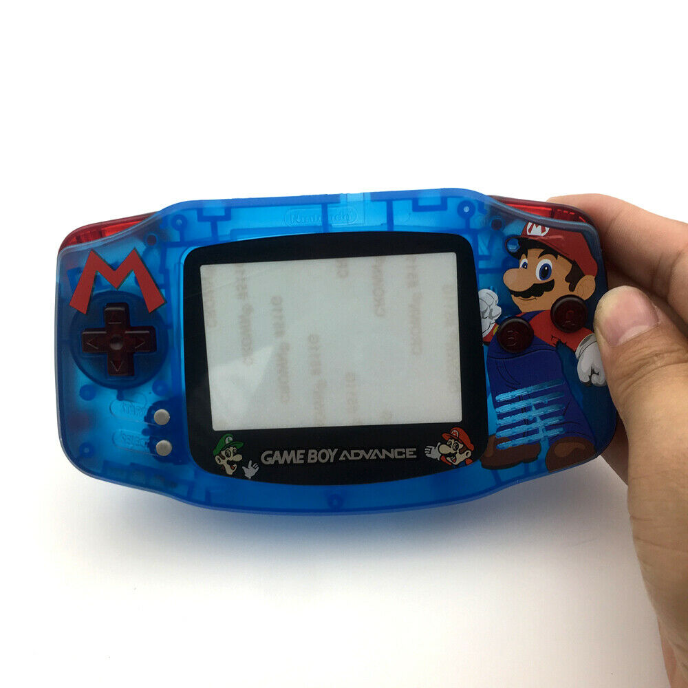 Luminous Clear blue Super Mario Housing Glow Shell Cover for Gameboy Advance GBA