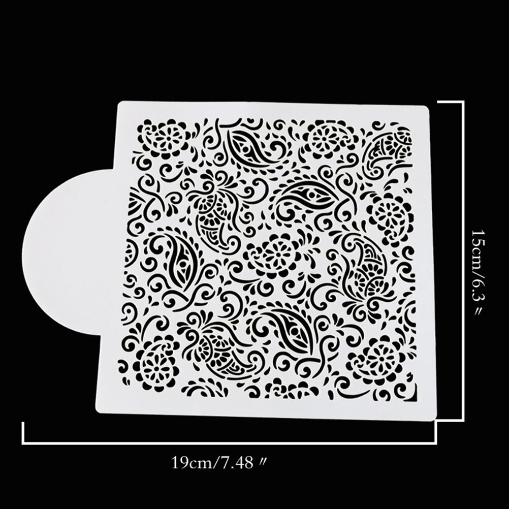 Paisley Cake Fondant Cupcake Decorating Baking Cupcake Templates Stenci.l8