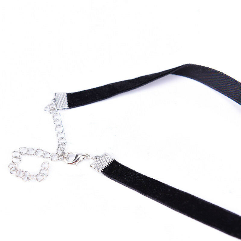 Bowknot Necklace Collar Short Necklace Black Ribbon Velvet Chokers Dres.l8