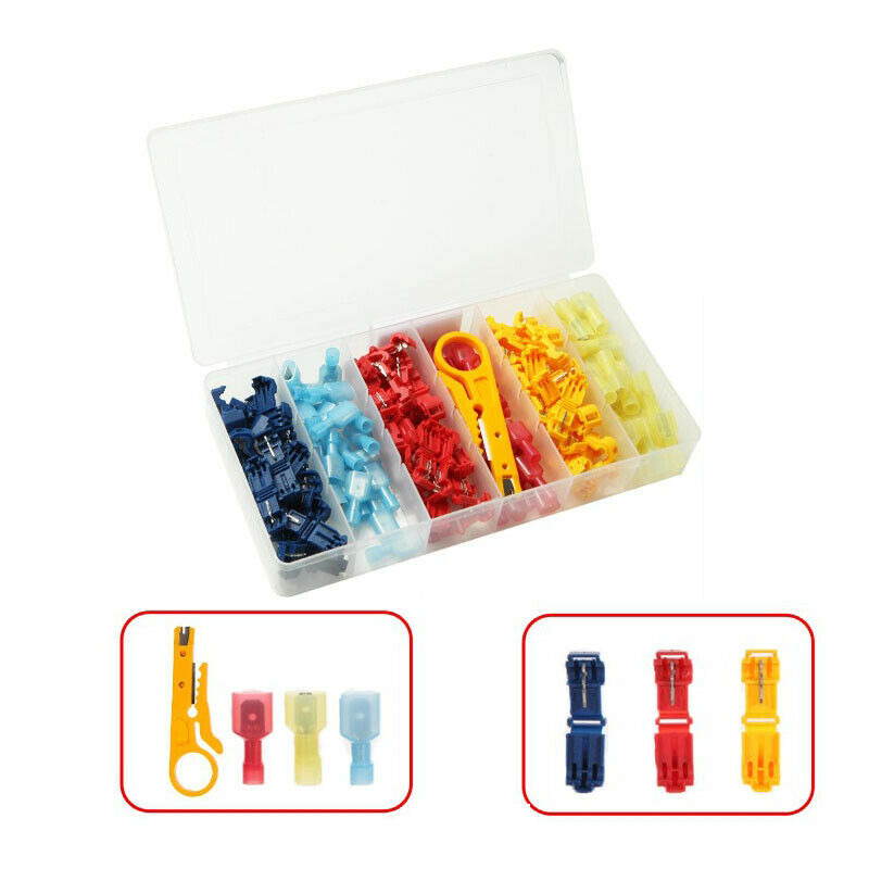 120PCS Heat Shrink Wire Connectors Nylon Marine Electrical Terminals Ring + Box