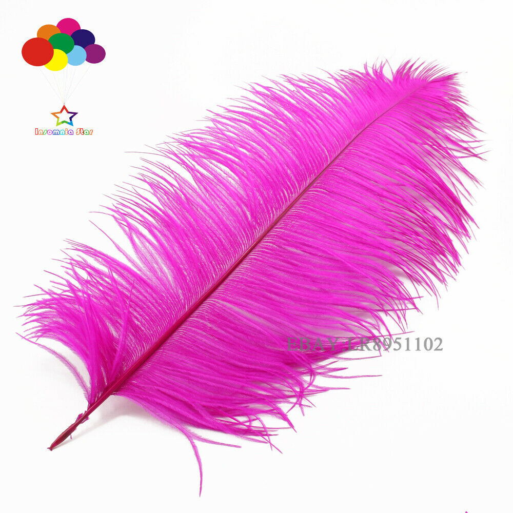 50 pcs 8-10Inch Rose Home Decor Wedding Arrangement High Quality Ostrich Feathes