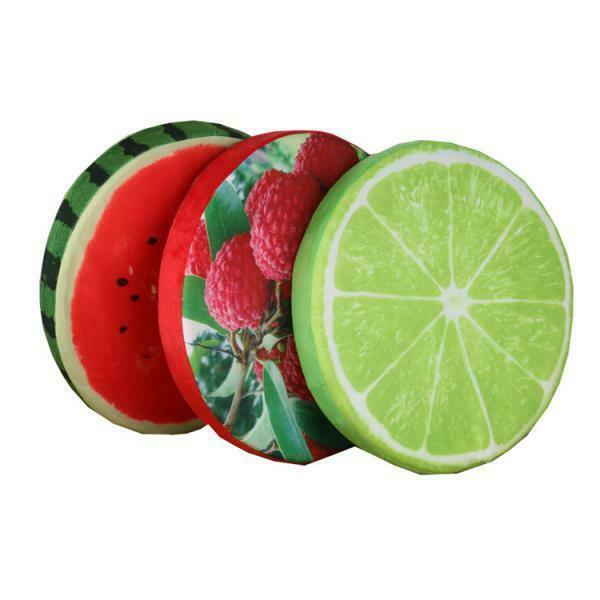 2 PCS Fruit Plush Throw Pillows, Fruit Stuffed Cushion/ Foam Pillow, Sofa Pillow