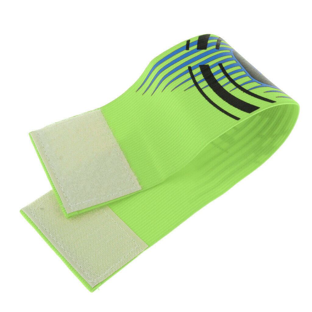 2X Captain Armband Football Soccer Sports Adjustable Arm Bands Shiny Green