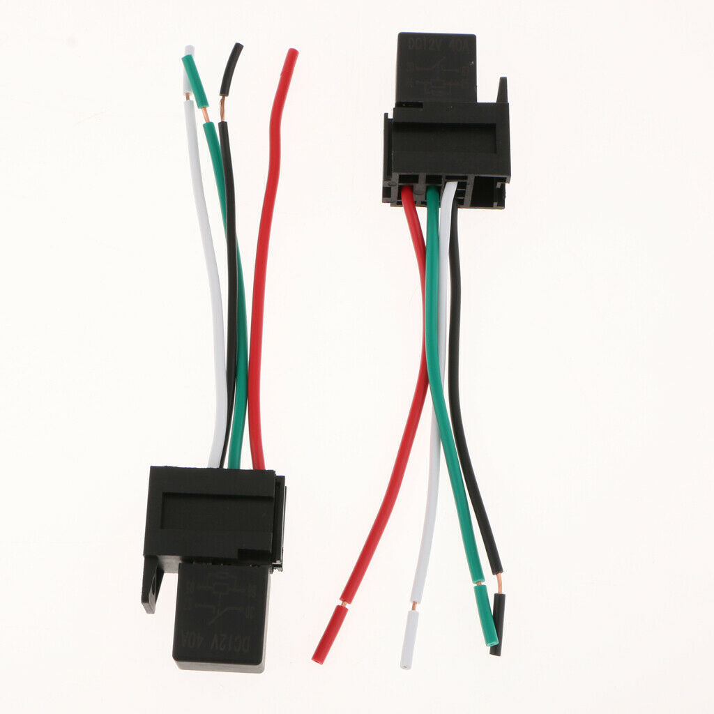 5 Pieces 12V 40A 4Pin 4 Wire SPST Relays For Car Fan Fuel Pump Light Horn