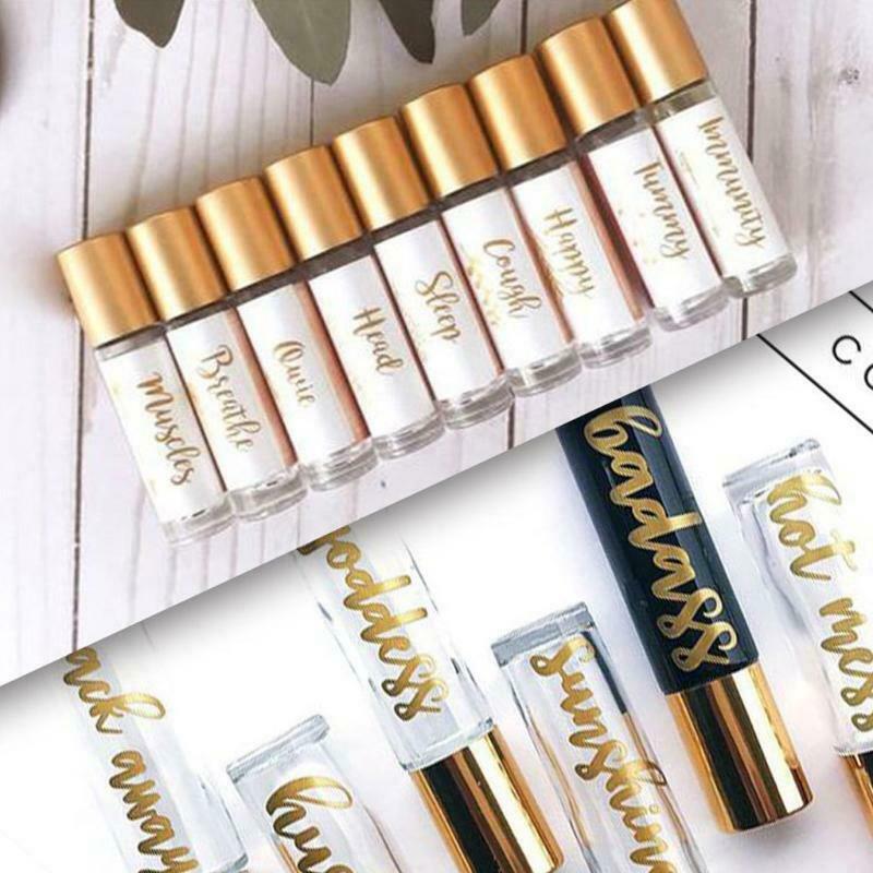 Essential Oil Bottle Labels Stickers Perfume Bottle Self-Adhesive Decals Tags